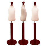 Children Kids Age 1 year Tailors Dummy Mannequin, Cream Torso Bust with a Red Wood Round Base